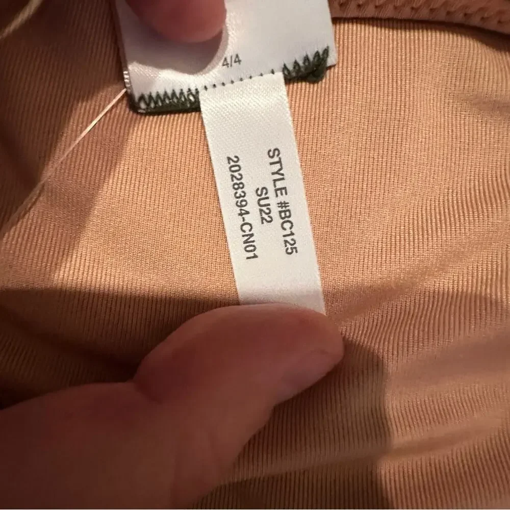 J. Crew Curved-Waist Cheeky Bikini Bottom in Olive Green Sz M‎ NEW